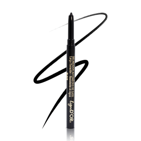 DELINEADOR AUTOMATICO COLOR NEGRO Lápiz Delineador Automático negro a prueba de agua con alta pigmentación y duración de todo el día