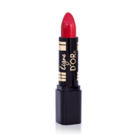 Labial en barra brillante Ligne D'or tono Compulsiva con aceite natural de caléndula, disponible en Azzoc. Labial hidratante color fucsia intenso para un acabado luminoso.