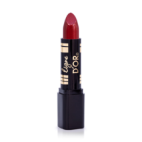 Labial en barra brillante Ligne D'or tono Fascinante con aceite natural de caléndula en Azzoc. Barra de labios color rojo intenso hidratante con acabado luminoso.