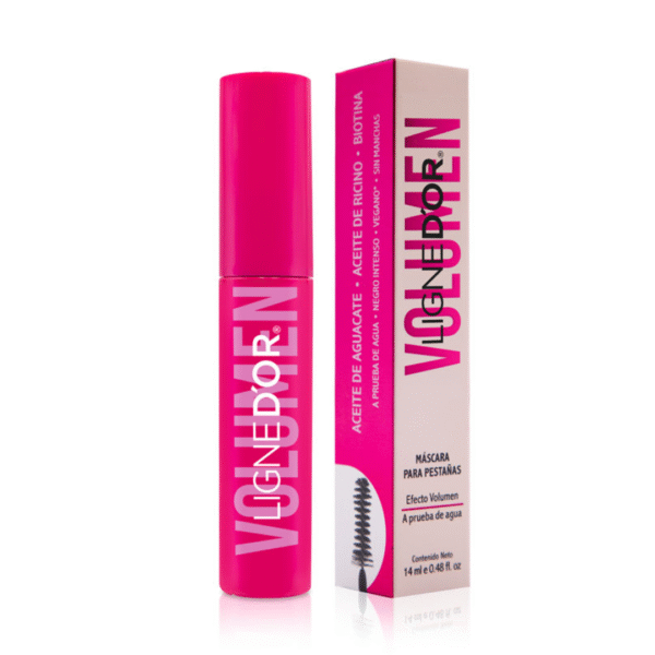 Máscara para Pestañas Efecto Volumen Ligne D'OR a prueba de agua con Biotina y Aceite de Aguacate