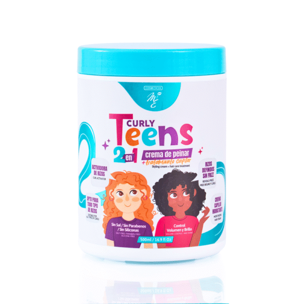 crema curly teens definidora de rizos cabello rizado con volumen hidratacion y definición