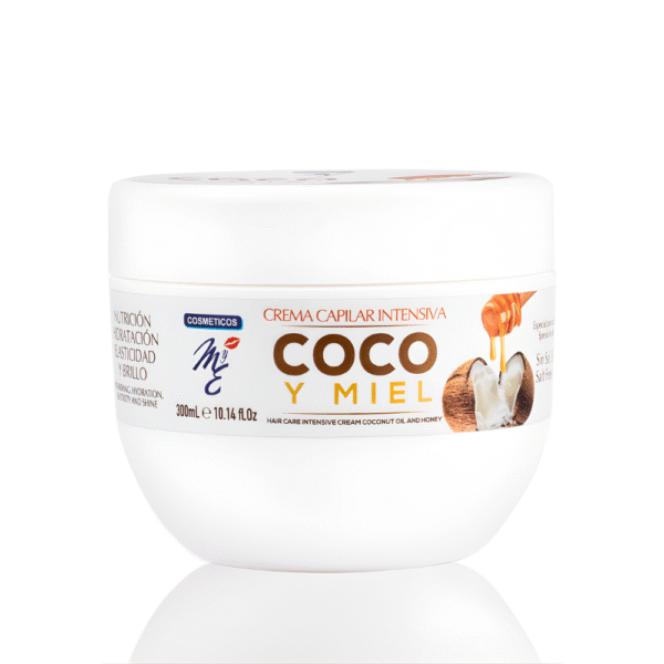 Crema Capilar Intensiva de coco y miel ideal para revivir cabellos casi muertos por su resequedad y opacos