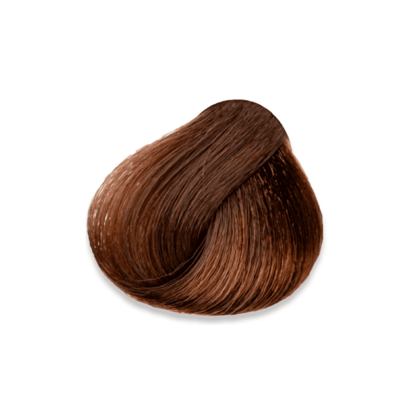 Mechon del tinte 5.74 Castaño Claro Chocolate Muestra del tinte 5.74 castaño claro en cabello