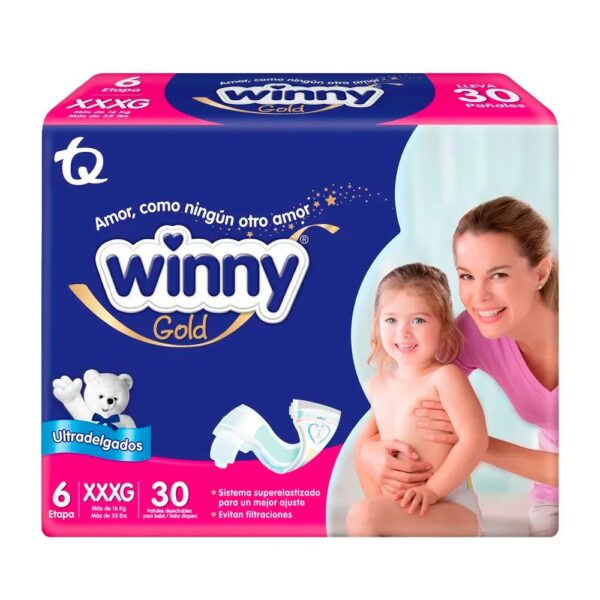 Pañales Winny grandes Winny etapa 6 Calzoncillos absorbentes Winny Pañales XXXG 30 Winny Pants activos