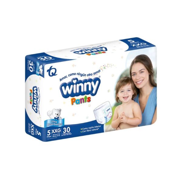 Winny XXG 30. Pañales etapa 5. Winny pants grandes. Winny absorbentes XXG. Pañal Winny 14kg.