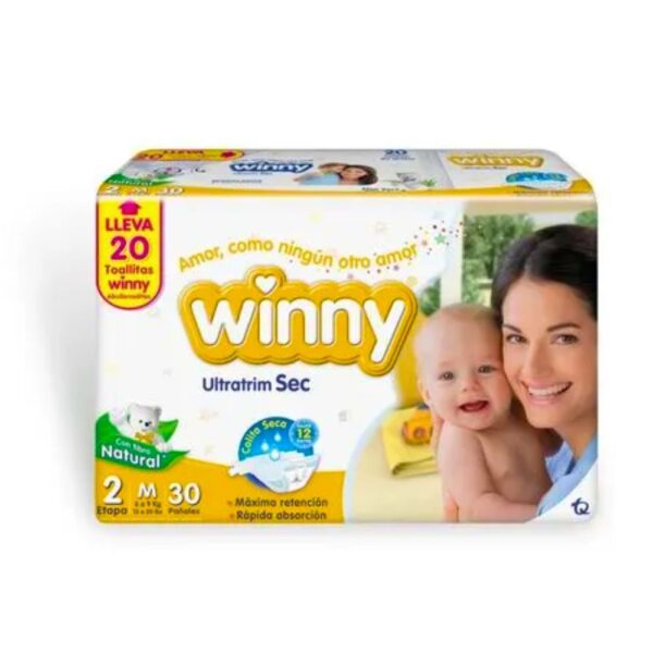 Winny sec etapa 2 Pañales Winny M Ultratrim Winny 30 Winny talla media Pañal seco Winny