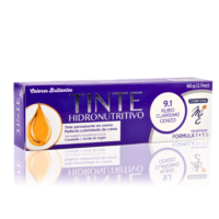 Tinte Hidronutritivo 9.1 Rubio Clarisimo Cenizo con aceite de argan y ceramidas, tinte cubrimiento total de canas
