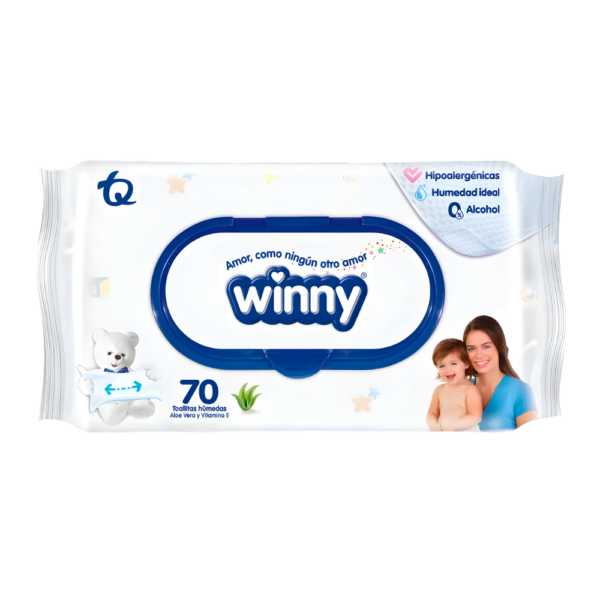 toallitas húmedas | pañitos húmedos de winny | paquete x 70 unidades | Azzoc | paquete de toallitas humedas winny x 70 unidades en Azzoc