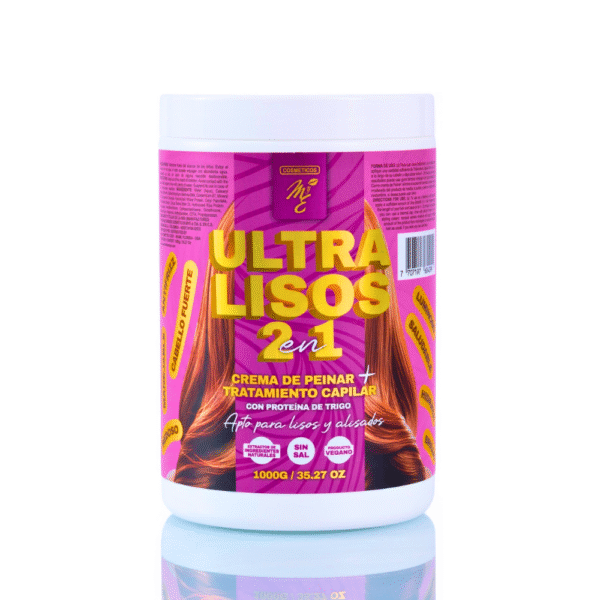 Crema de peinar mas Tratamiento Capilar ultra lisos 2 en 1 cabello hidratado suave y super liso