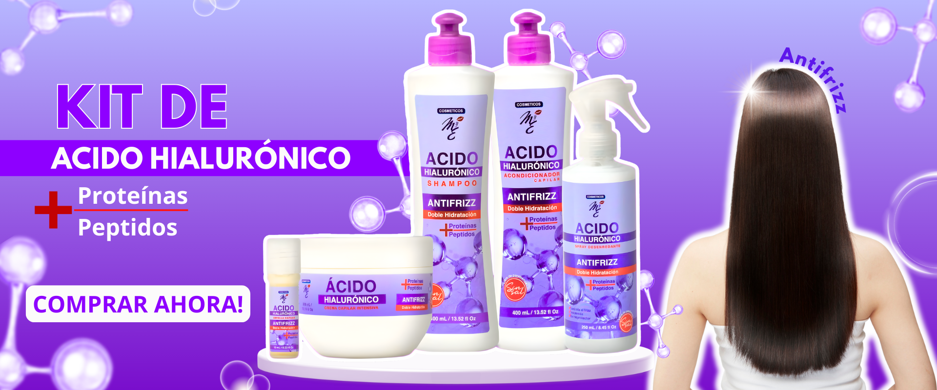 kit capilar de acido hialuronico hidratacion profunda paracabellos asperos secos y con mucho frizz en azzoc