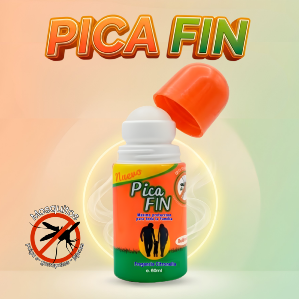 Repelente PicaFin en Roll-on con Áloe vera y fragancia a citronella x 60ml protección contra mosquitos pulgas garrapatas jejenes en azzoc