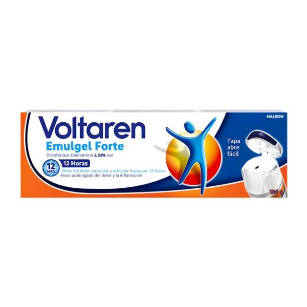 voltaren emulgel forte | dicofenaco dietilamina2,32% | alivio por 12 horas | dolor muscular y articular | azzoc