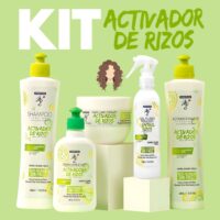 Kit capilar activador de rizos, rizos hidratados con volumen sin friz ni pesades azzoc